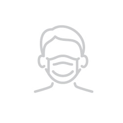 gray icon of a man wearing a face mask