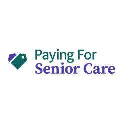 Paying for Senior Care logo in purple and dark green