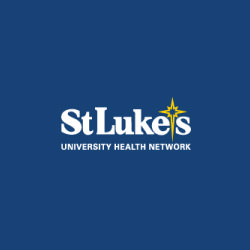 St Lukes University Health Network logo in a navy square
