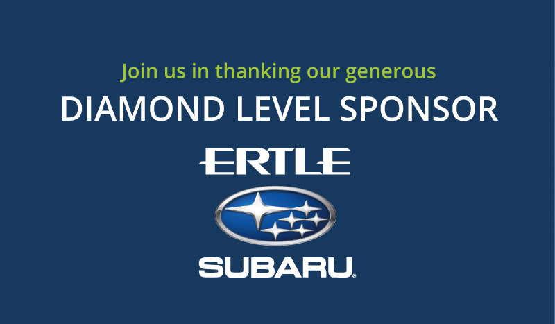 Diamond Level Sponsor Ertle Subaru logo on a navy rectangle