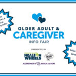 Older Adult & Caregiver Info Fair logo with two hearts